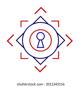 lock icon on a white background, vector illustration