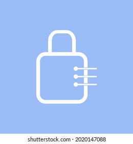 lock icon on a white background, vector illustration