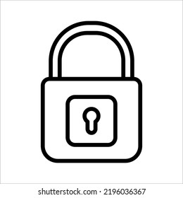 lock icon on white background