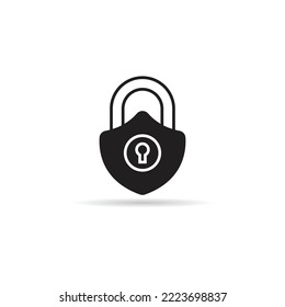 icono de bloqueo en la ilustración del vector de fondo blanco
