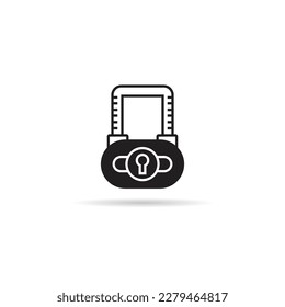 icono de bloqueo en fondo blanco