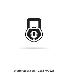 icono de bloqueo en fondo blanco