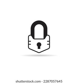 lock icon on white background