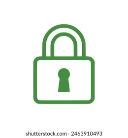 Lock icon on white background. Vector illustration in trendy flat style