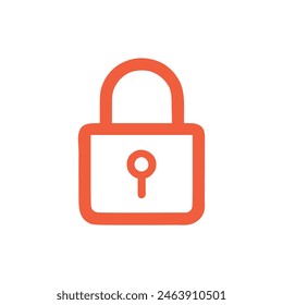 Icono de candado sobre fondo blanco. Ilustración vectorial en estilo plano de moda
