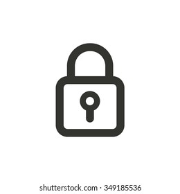 Lock  icon  on white background. Vector illustration.
