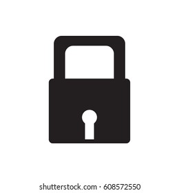 lock icon on the white background