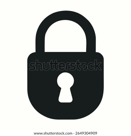 Lock icon on white background