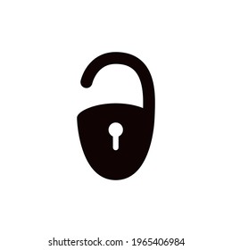 Lock icon on white isolated background. Vector illustration.