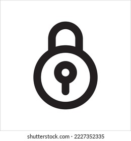 Bloquear el icono con el estilo de contorno
