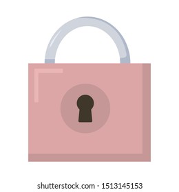 Lock icon, padlock illustration. Privacy design vector