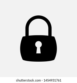 Lock Icon. Padlock Illustration As A Simple Vector Sign & Trendy Symbol in Glyph Style for Design and Websites, Presentation or Mobile Apps.,