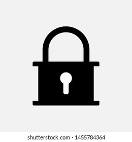 Lock Icon. Padlock Illustration As A Simple Vector Sign & Trendy Symbol in Glyph Style for Design and Websites, Presentation or Mobile Apps.