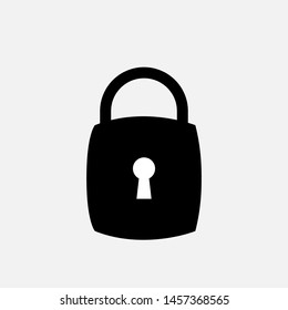Lock Icon. Padlock Illustration As A Simple Vector Sign & Trendy Symbol in Glyph Style for Design and Websites, Presentation or Mobile Apps.