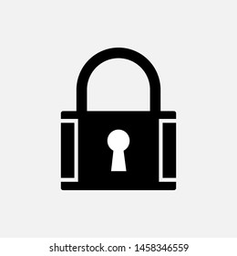 Lock Icon. Padlock Illustration As A Simple Vector Sign & Trendy Symbol in Glyph Style for Design and Websites, Presentation or Mobile Apps.