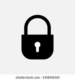 Lock Icon. Padlock Illustration As A Simple Vector Sign & Trendy Symbol in Glyph Style for Design and Websites, Presentation or Mobile Apps. Lock Icon. Padlock Illustration As A Simple Vector Sign & Trendy Symbol in Glyph Style for Design and Websites, Presentation or Mobile Apps.