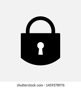 Lock Icon. Padlock Illustration As A Simple Vector Sign & Trendy Symbol in Glyph Style for Design and Websites, Presentation or Mobile Apps.