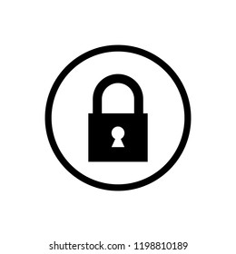 Lock icon. Padlock lock security icon