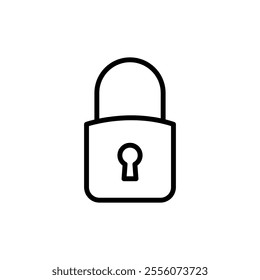 Lock icon. Padlock sign. vector flat black linear illustration for web and app..eps