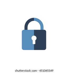 Lock icon, padlock silhouette