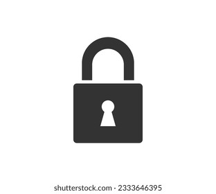 Lock icon, padlock silhouette. Lock icon simple design vector design and illustration.

