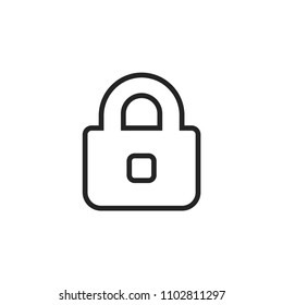Lock icon. Padlock symbol modern, simple, vector, icon for website design, mobile app, ui. Vector Illustration
