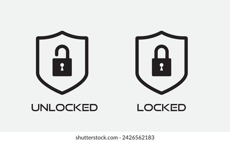 Lock Icon, padlock icon  in trendy flat style isolated on grey background. Security symbol for your web site design, logo, app, UI. Vector illustration