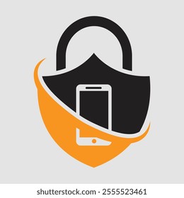  Lock Icon, lock padlock icon in trendy flat style isolated on Vector illustration Manager App line icon. Mobile phone and padlock linear style sign for mobile concept and web design. Smartphone 