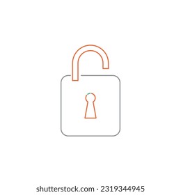 Lock Icon. Padlock Unlock Icon Vector Design.