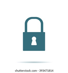 Lock icon. Padlock vector isolated on background. Modern flat pictogram, business, marketing, internet concept. Trendy simple symbol for web site. Logo illustration.