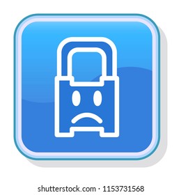 Lock Icon. Password Protected concept. Editable stroke flat icons. Simple thin line art logo. Web app button. Vector illustration. 