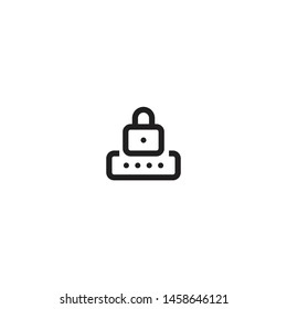 Lock icon. Password vector icon. Security symbol. Encryption,  Secure password vector icon for web and mobile