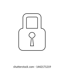 Lock icon. Privacy isolate symbol