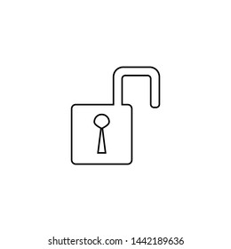 Lock icon. Privacy isolate symbol