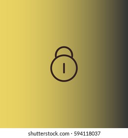 Lock icon. Privacy locker sign vector