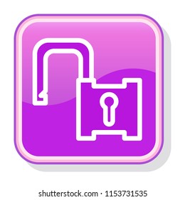 Lock Icon. Private Protection concept. Editable stroke flat icons. Simple thin line art logo. Web app button. Vector illustration. 