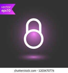 Lock icon. Private lock vector sign. EPS 10 flat symbol