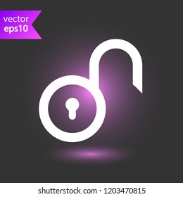 Lock icon. Private lock vector sign. EPS 10 flat symbol