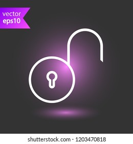 Lock icon. Private lock vector sign. EPS 10 flat symbol
