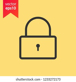 Lock icon. Private lock vector sign. Open close lock icon. EPS 10 flat symbol. Gray icon with shadow