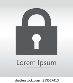 lock icon with protection key password blocked privacy