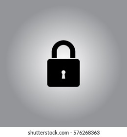 Lock icon, protection vector illustration
