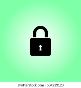 Lock icon, protection vector illustration