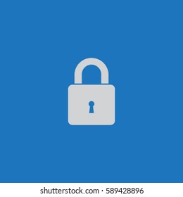 Lock icon, protection vector illustration