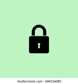 Lock icon, protection vector illustration
