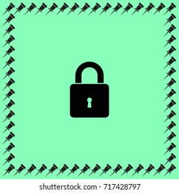 Lock icon, protection vector illustration