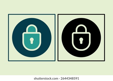 Lock icon. icon related to UI elements. suitable for web site, app, user interfaces,element, printable etc. solid icon style. simple vector design editable