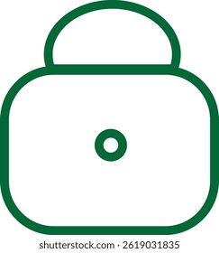 Lock icon representing security, privacy, and access control, designed in a simple, modern style for apps related to security, safety, or personal data protection.