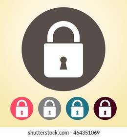 Lock Icon in round shape.