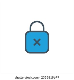 Lock Icon, Safe protection concept. secure padlock, encryption key, secret symbol. Stock vector illustration isolated